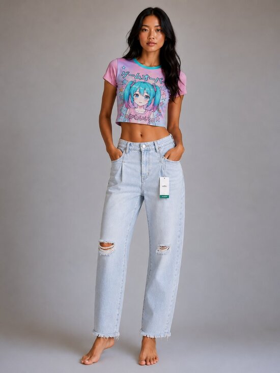 Closed Denim - High waist Barrel jeans Closed Heritage Fit W/ 27 Light Blue Distressed NWT
